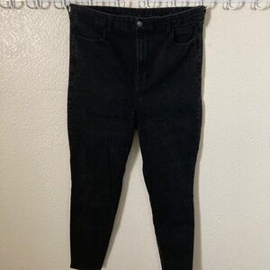 American Eagle Jeans Womens 18 Black Next Level Stretch Jeggings Highest Curvy